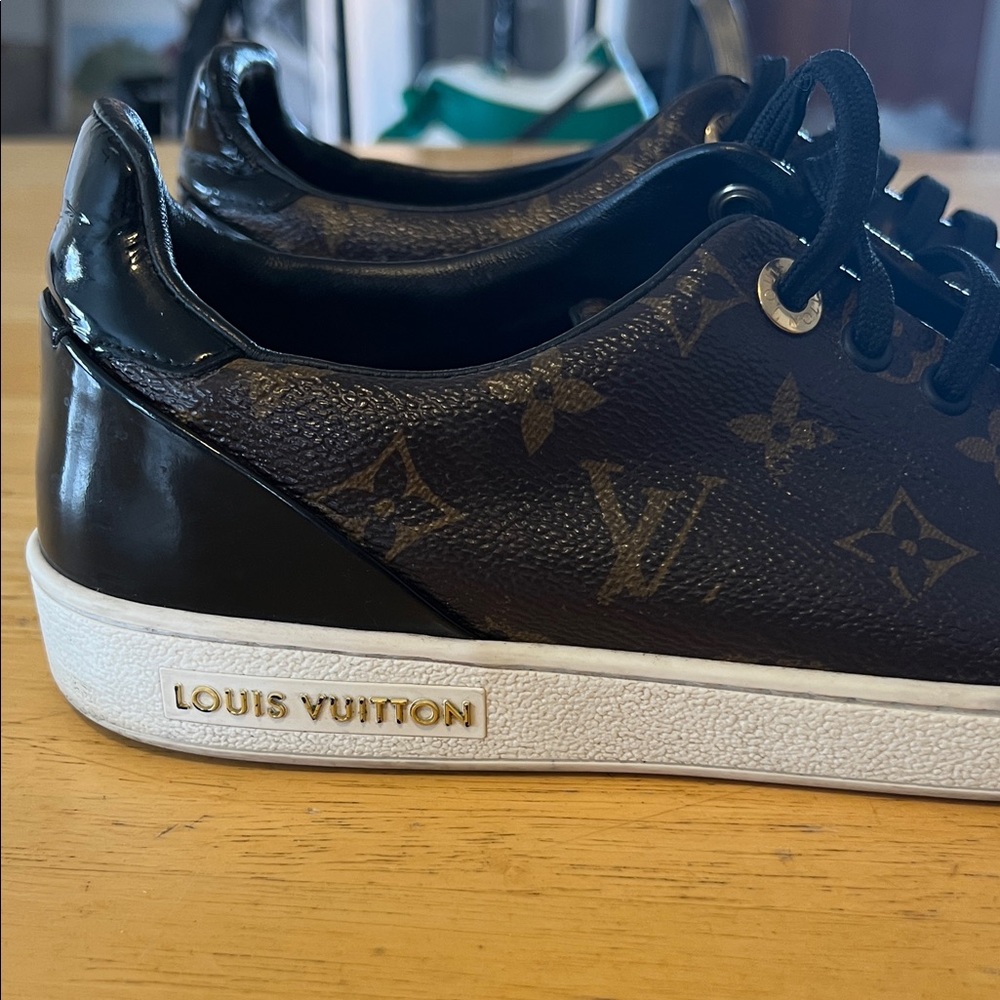 Louis Vuitton Dark Brown Monogram Sneakers - Picture 5 of 9